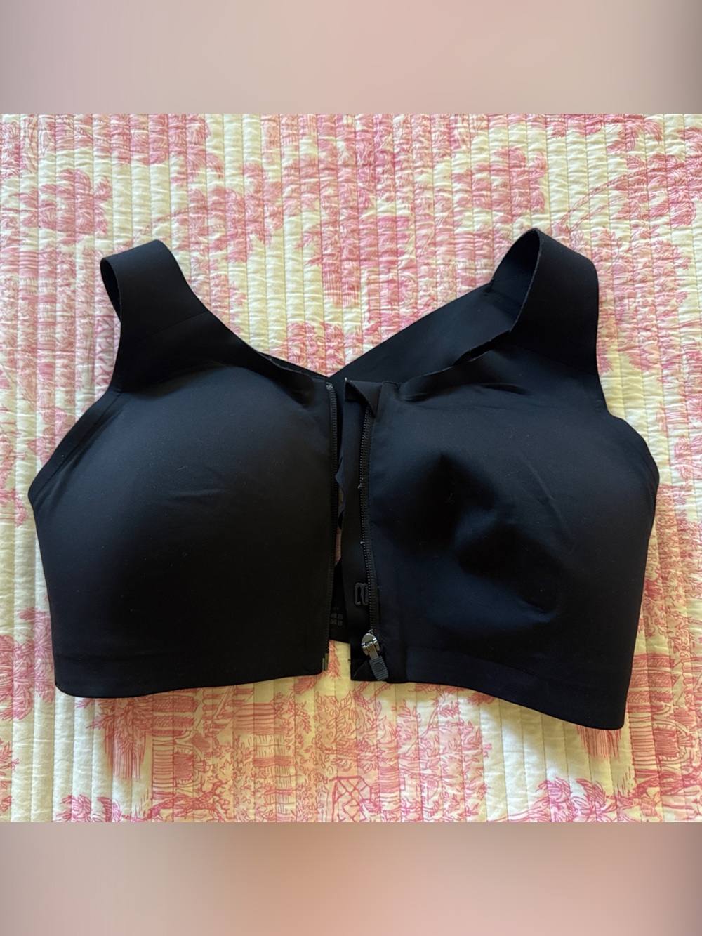 lululemon athletica Black Front-Zip High Support Sports Bra